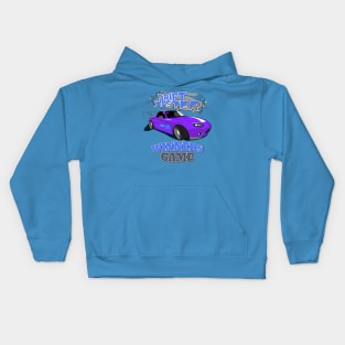 Drift Master Purple Car design Kids Hoodie